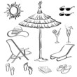 Summer objects, outline