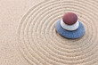 Three pebble stack zen garden