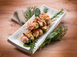 skewer with chicken and bacon
