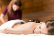 Spa hot stone massage