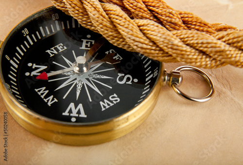 Photo: compass and the rope compass and the rope
