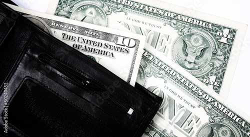 Photo: Black leather wallet Black leather wallet