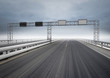 big highway for speed traffic with blue sky