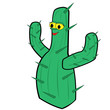 Cactus Cartoon Vector Illustration