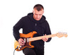 man with electric guitar