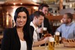 Young woman in pub
