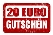 20 EURO GUTSCHEIN, Vektor Stempel