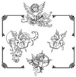 Cupids with ornament frame