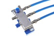 Coaxial cables whit tv splitter