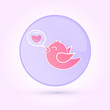 Vector illustration of love bird