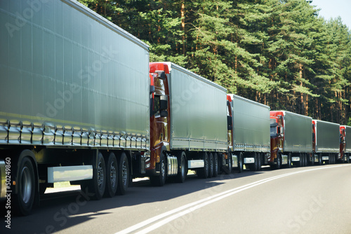 Photo: Lorry trucks in traffic jam Lorry trucks in traffic jam
