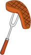 Fork With Grilled Steak.