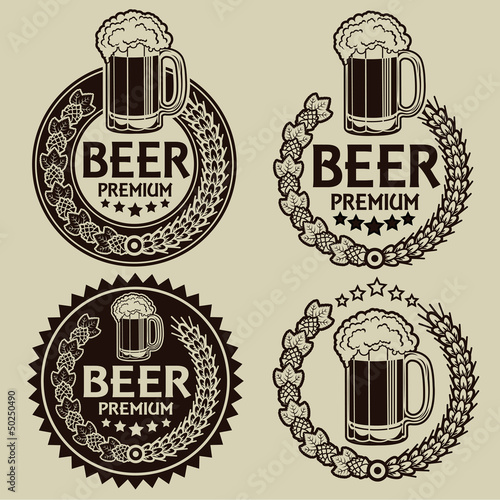 Vector: Retro Styled Beer Seals / Labels Retro Styled Beer Seals / Labels