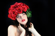 Woman With Flowers in Her Hair