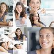 Relaxing at home collage