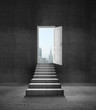 door to city