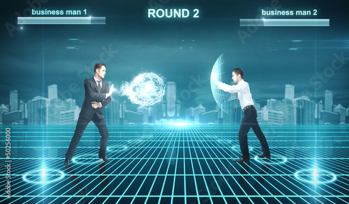 Photo: Battle of businessman Battle of businessman