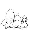 Dog, cat and rabbit logo