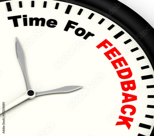 Illustration: Time For feedback Shows Opinion Evaluation And Surveys Time For feedback Shows Opinion Evaluation And Surveys