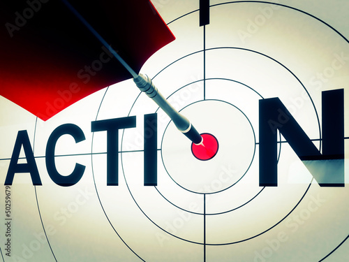 Illustration: Action Shows Active Motivation Or Proactive Action Shows Active Motivation Or Proactive