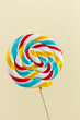 Single colourful lollipop, close up