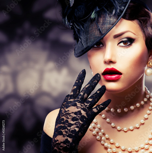 Photo: Romantic Beauty. Retro Style Romantic Beauty. Retro Style