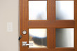 Burglar breaking in house with crowbar