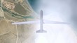 aufklärungsdrohne im flug
