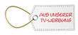 Schild aus TV Werbung