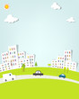 urban landscape. vector applique.