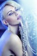 Stunning blonde beautiful woman with jewelary