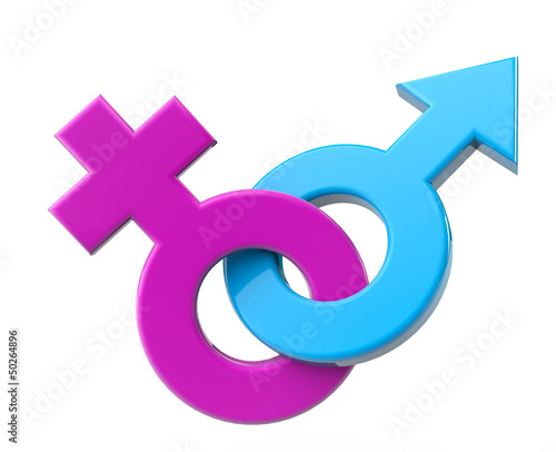 Illustration: Male and female sex symbol Male and female sex symbol