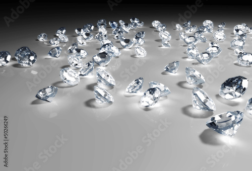 Illustration: some diamonds on the floor some diamonds on the floor