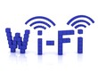 Illustration: Wi Fi of cubes with antennas Wi Fi of cubes with antennas