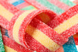 Photo: Multicolor gummy candy (licorice) sweets closeup food background Multicolor gummy candy (licorice) sweets closeup food background