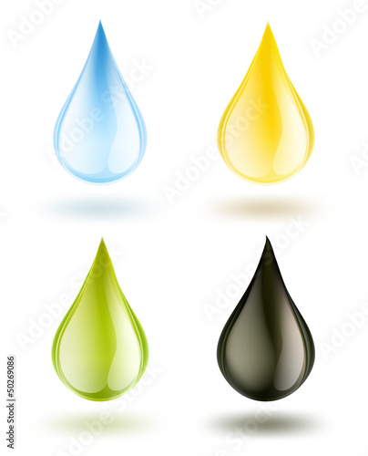 Vector: set of drops set of drops