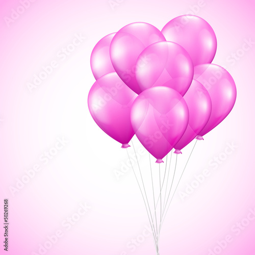 Vector: background with pink balloons background with pink balloons