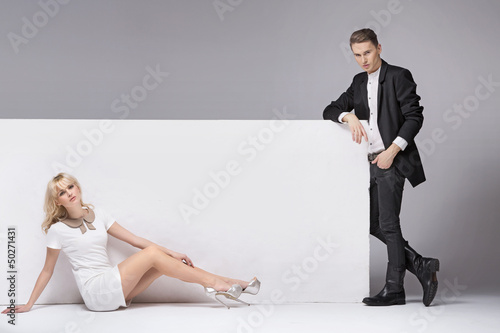 Photo: Handsome young guy with his delicate girlfriend Handsome young guy with his delicate girlfriend
