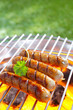 Delicious grilled sausages