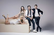 Portrait of four very attractive friends
