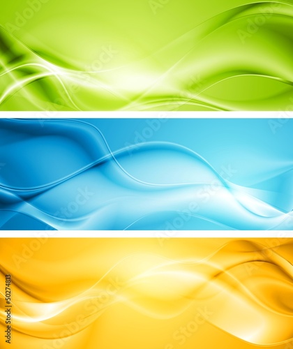 Vector: Elegant smooth waves vector banners Elegant smooth waves vector banners