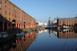 Wintermorgen im Albert Dock von Liverpool