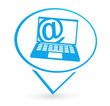 internet sur signet bleu