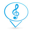musique sur signet bleu