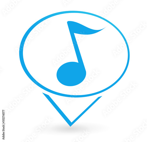 Vector: note de musique sur signet bleu note de musique sur signet bleu