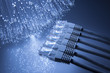 Fiber optics background with lots of light spots
