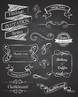 Chalkboard Hand drawn vintage vector elements