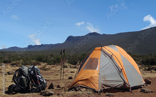 Photo: Campement sur le Kilimanjaro Campement sur le Kilimanjaro
