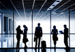 silhouettes of businesspeople