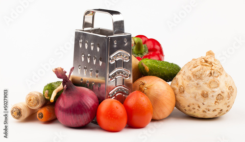 Photo: vegetables isolated on white vegetables isolated on white